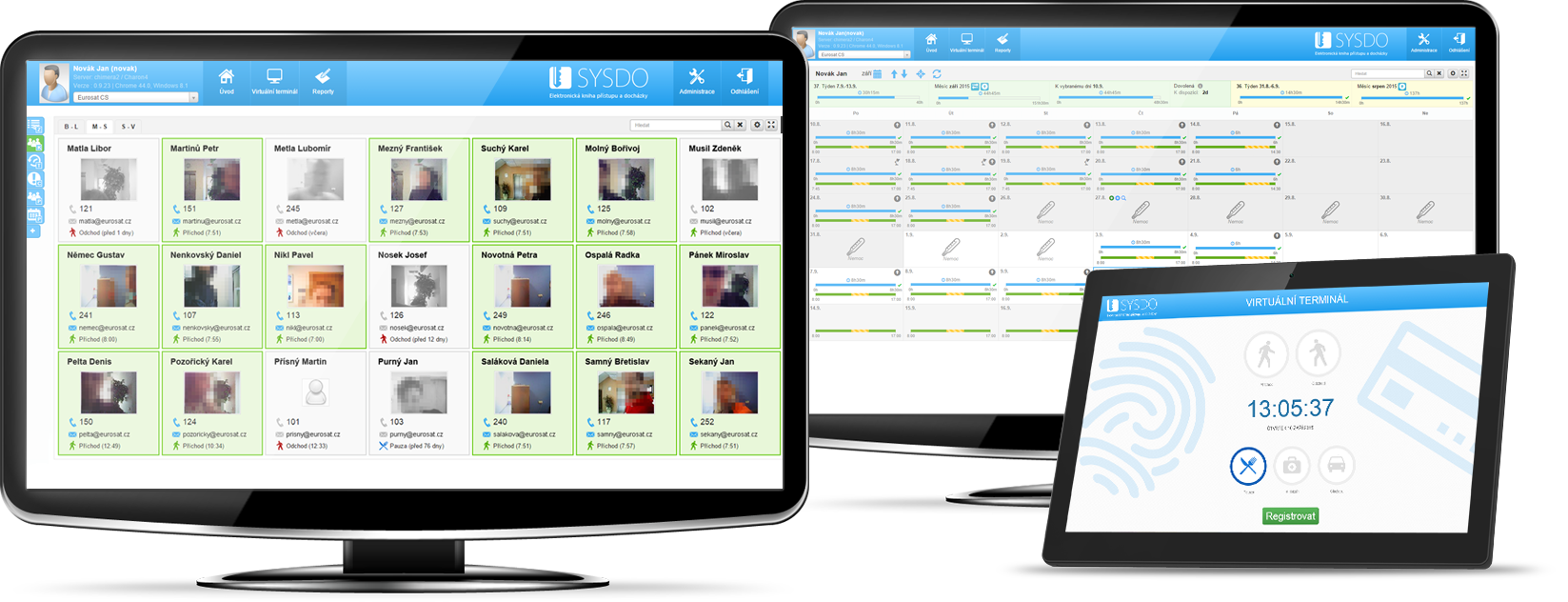 Docházkový systém SYSDO - různé platformy